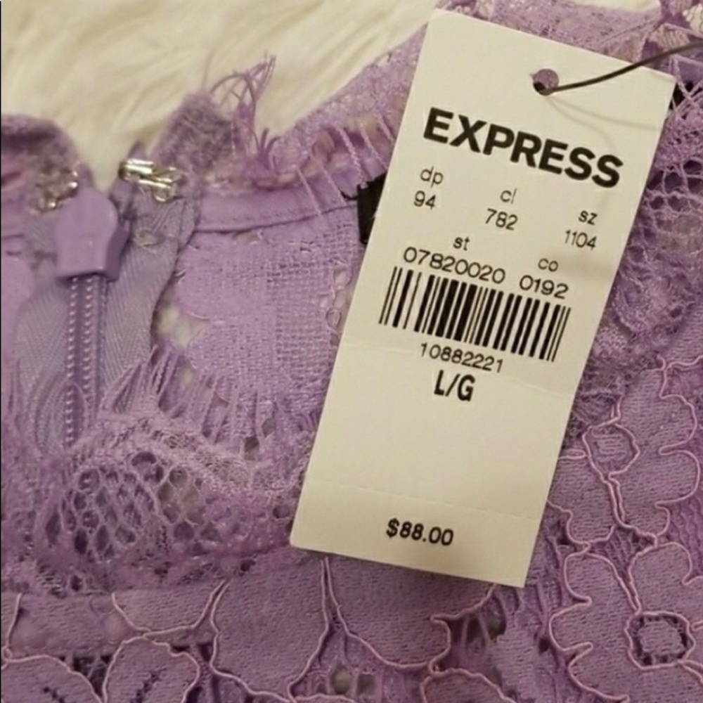 EXPRESS New Lace dress NWT $88 pastel GORGEOUS - Picture 5 of 5